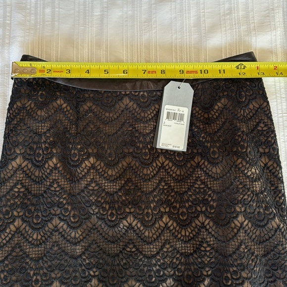 NWT Guess Lace Overlay Pencil black mini Skirt sz 2 XS - Picture 7 of 8